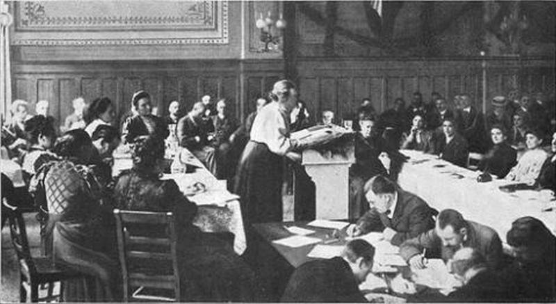 Выступление Клары Цеткин на конференции в Копенгагене